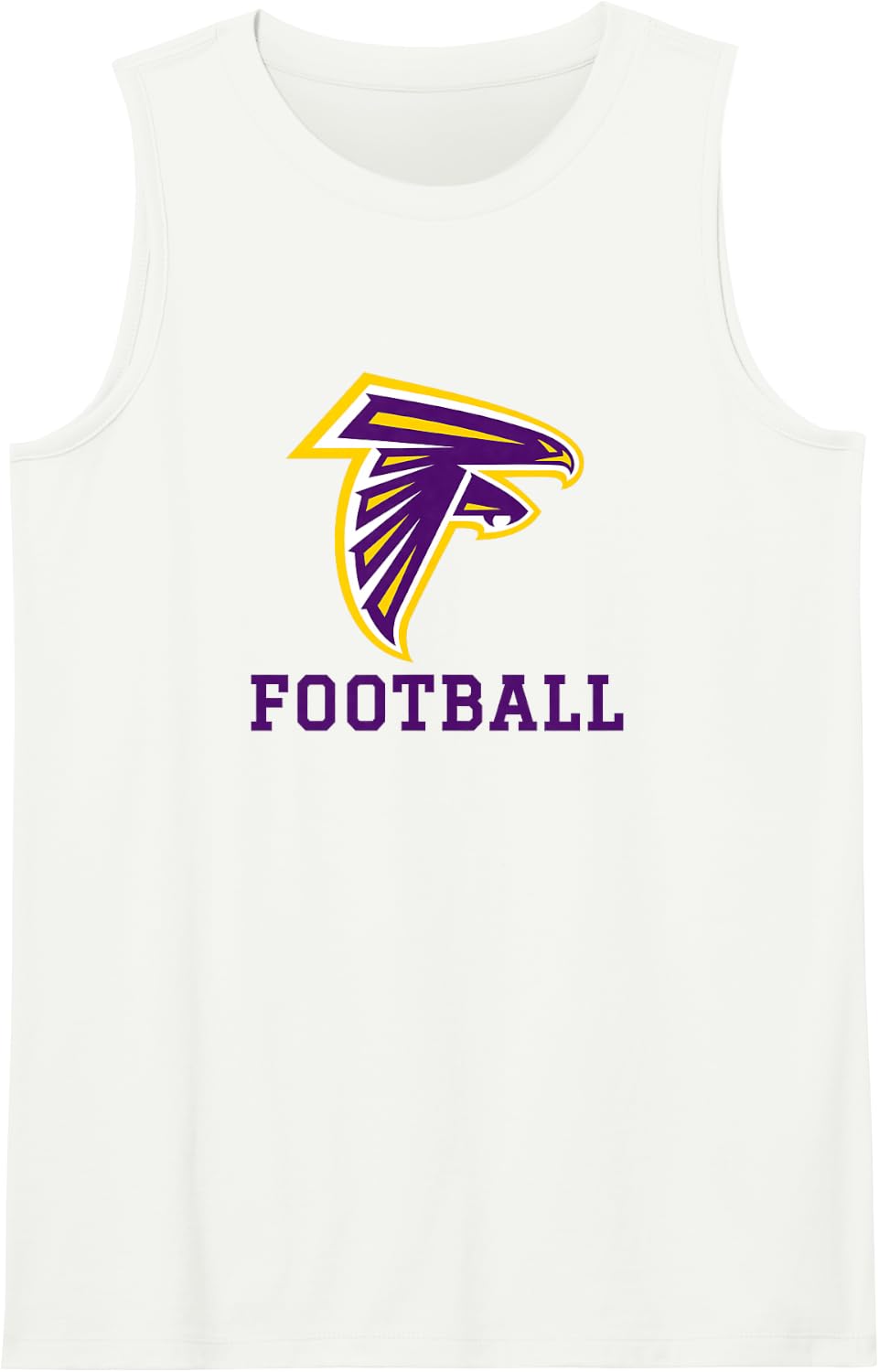 Columbus Falcons Football Sleeveless Tank Top - White