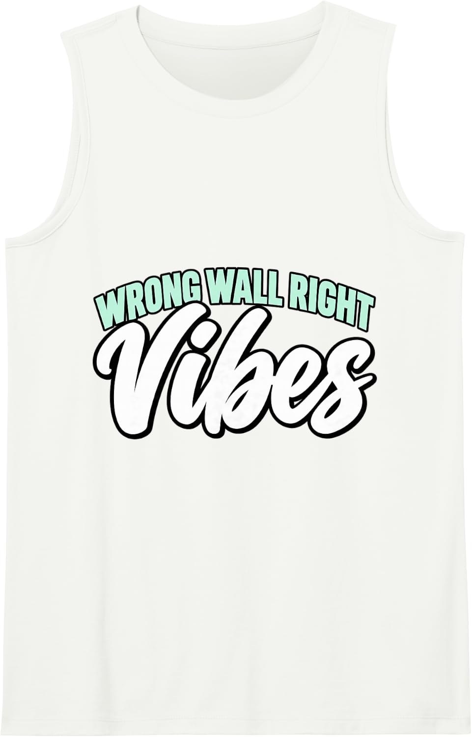 Line Dancing Wrong Wall Right Vibes Dance Lover Funny Sleeveless Tank Top - White