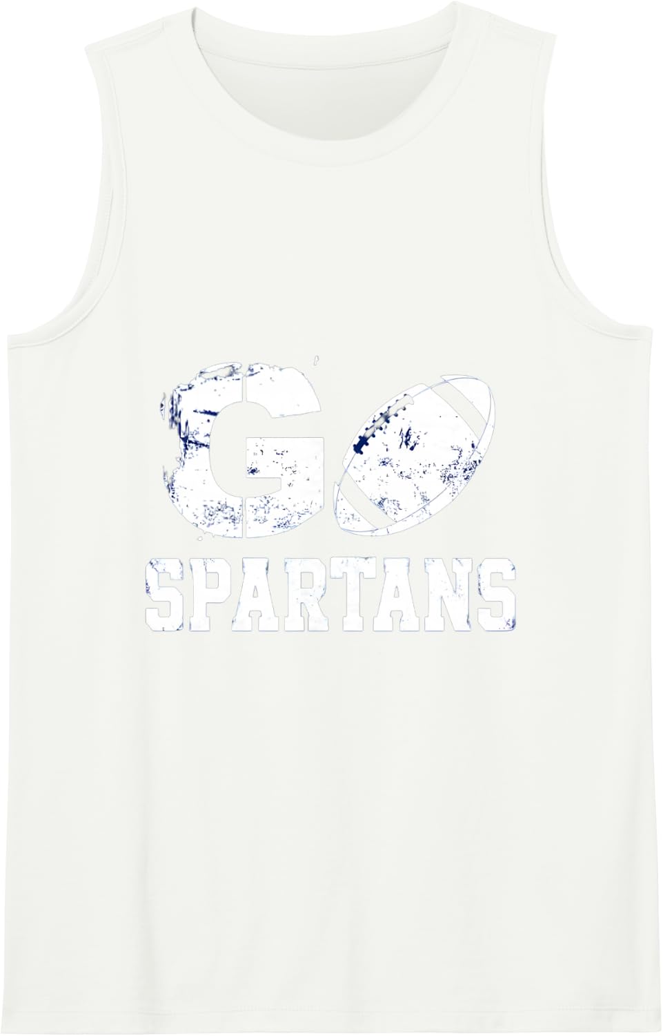 Go Spartans Football Vintage Tank Top - White
