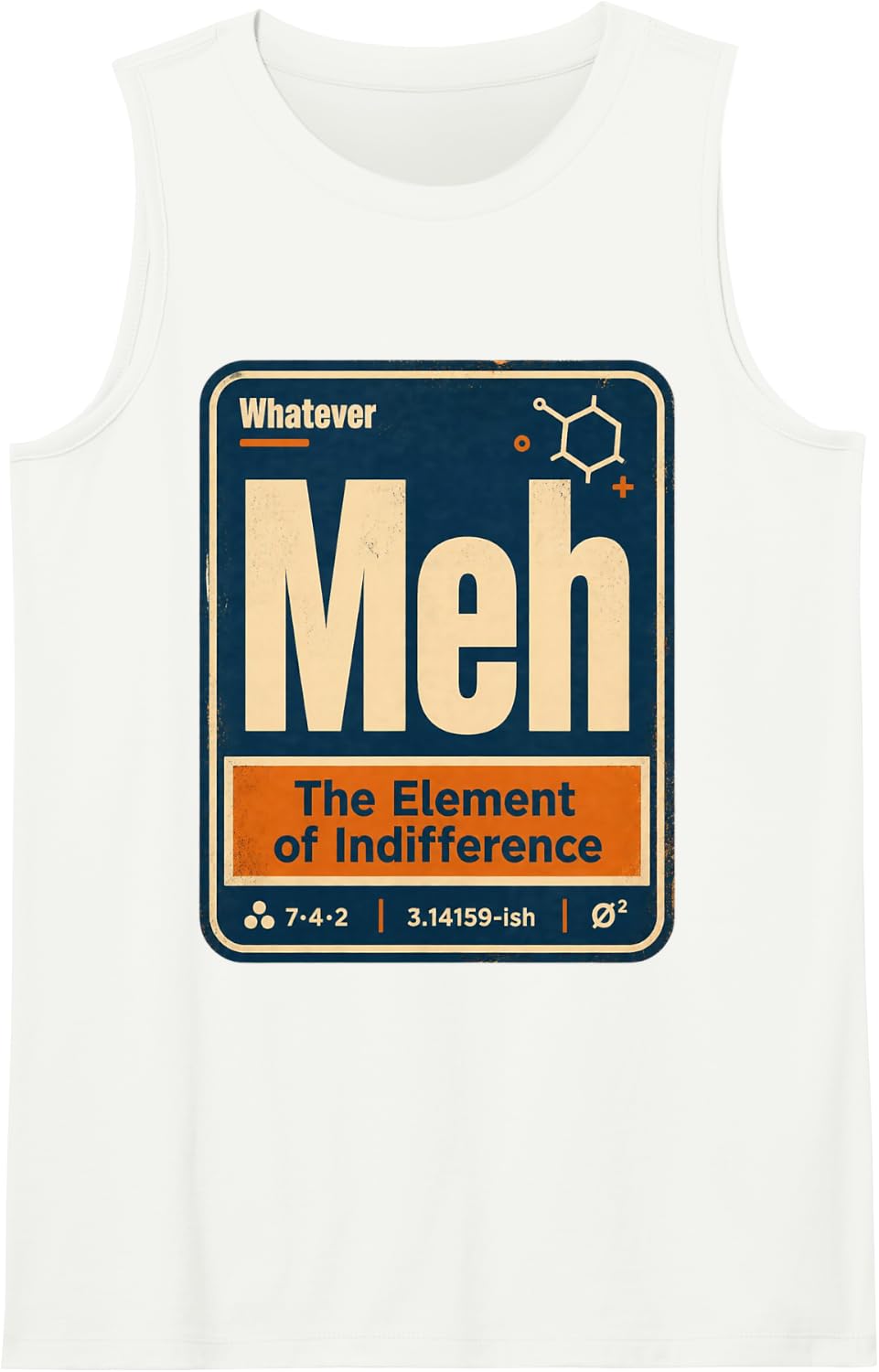 Science Sleeveless Tank Top - White