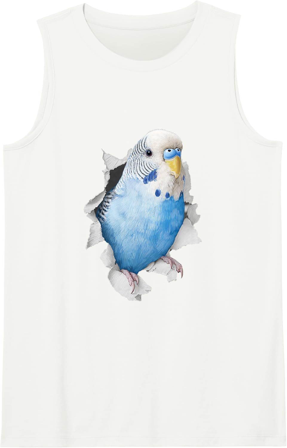 Budgie Birds Parakeet Parrot Funny Budgie Tank Top - White