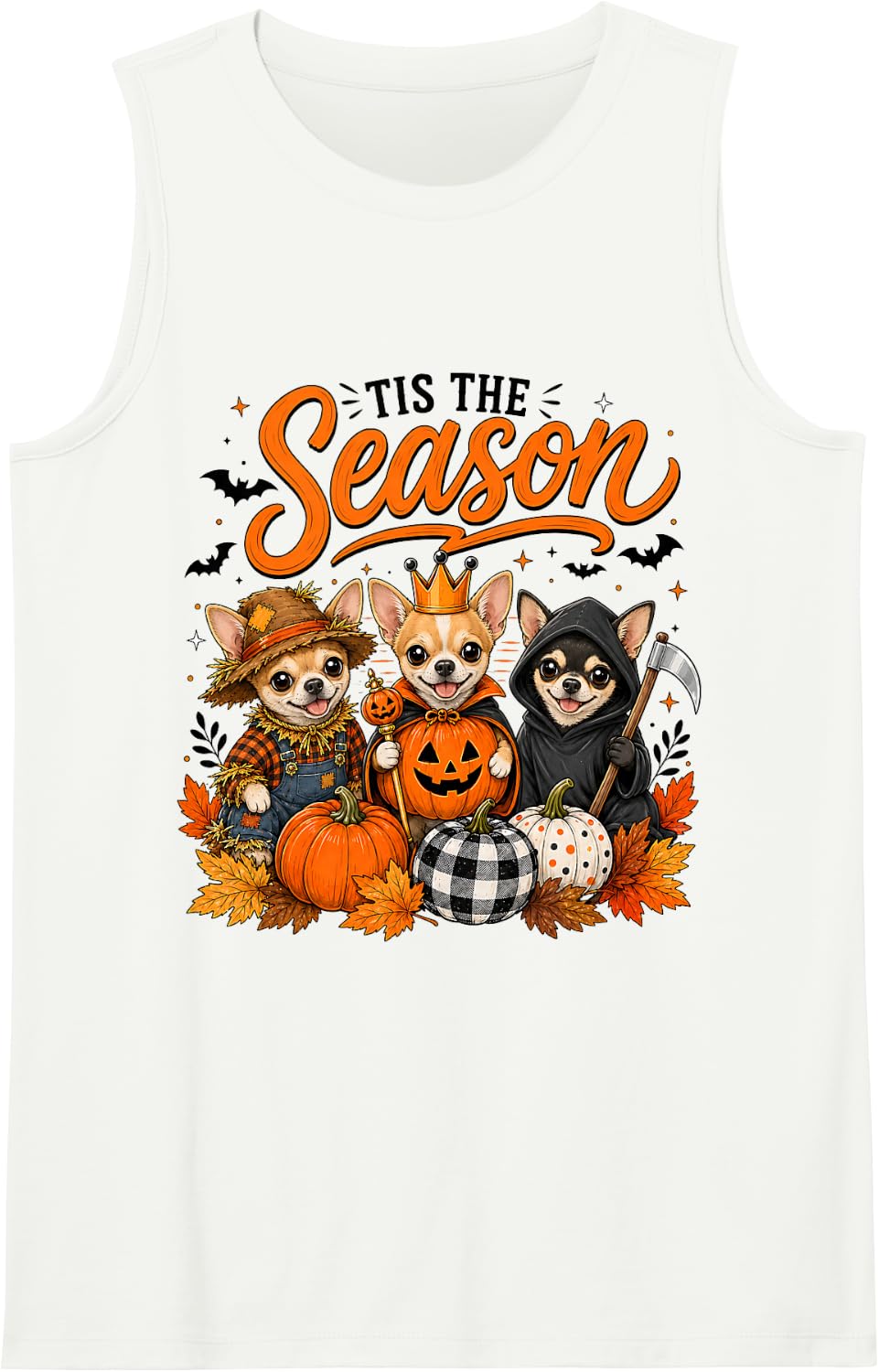Tis The Season Halloween Cane Corso Pumpkin Costume Tank Top - White