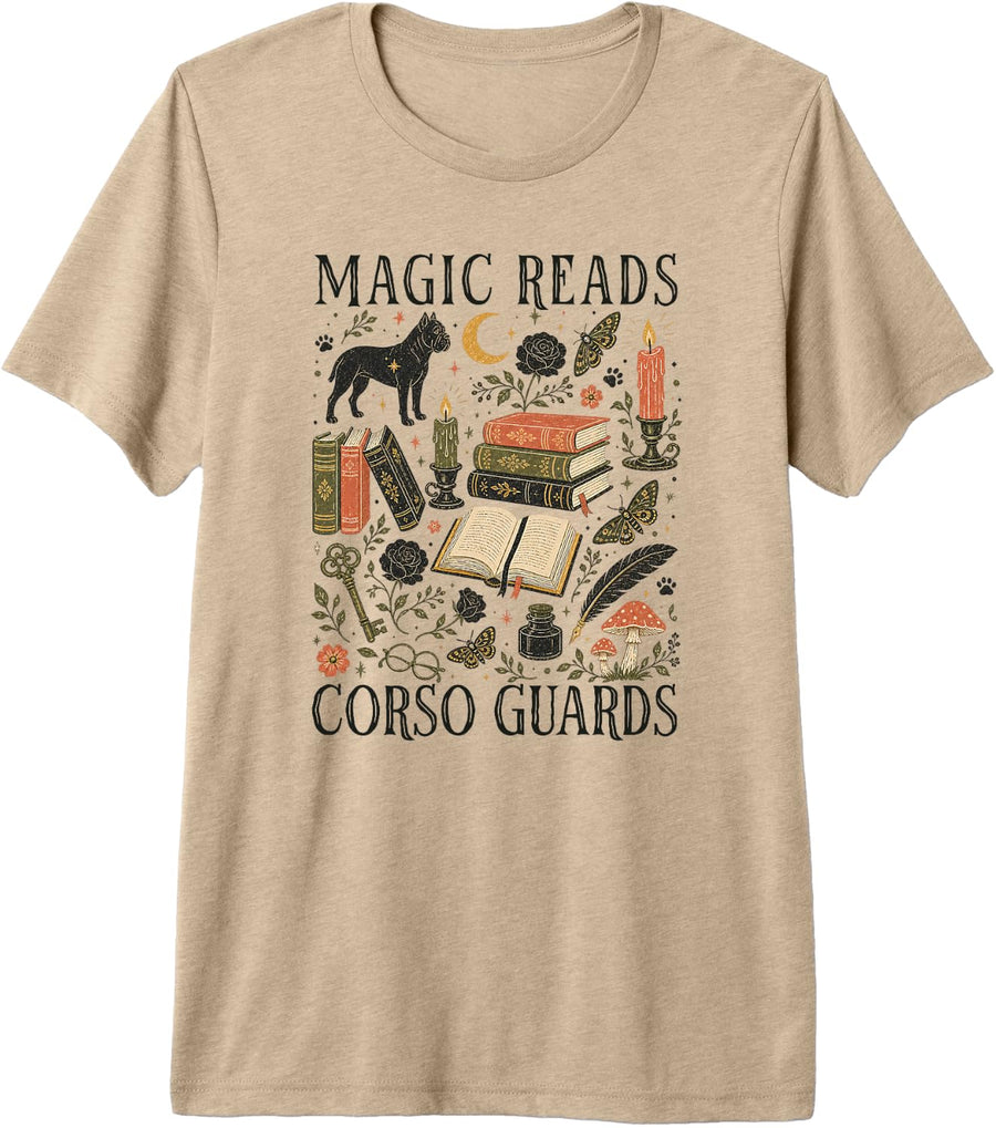Cane Corso Book Lover Reading Dog Funny Quote Premium Tri-Blend T-Shirt - Tan