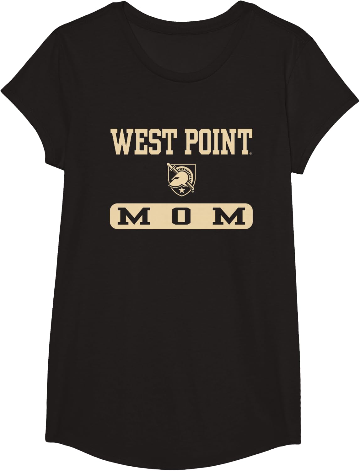 Army Black Knights Mom Logo Officially Licensed T-Shirt - Girls Black