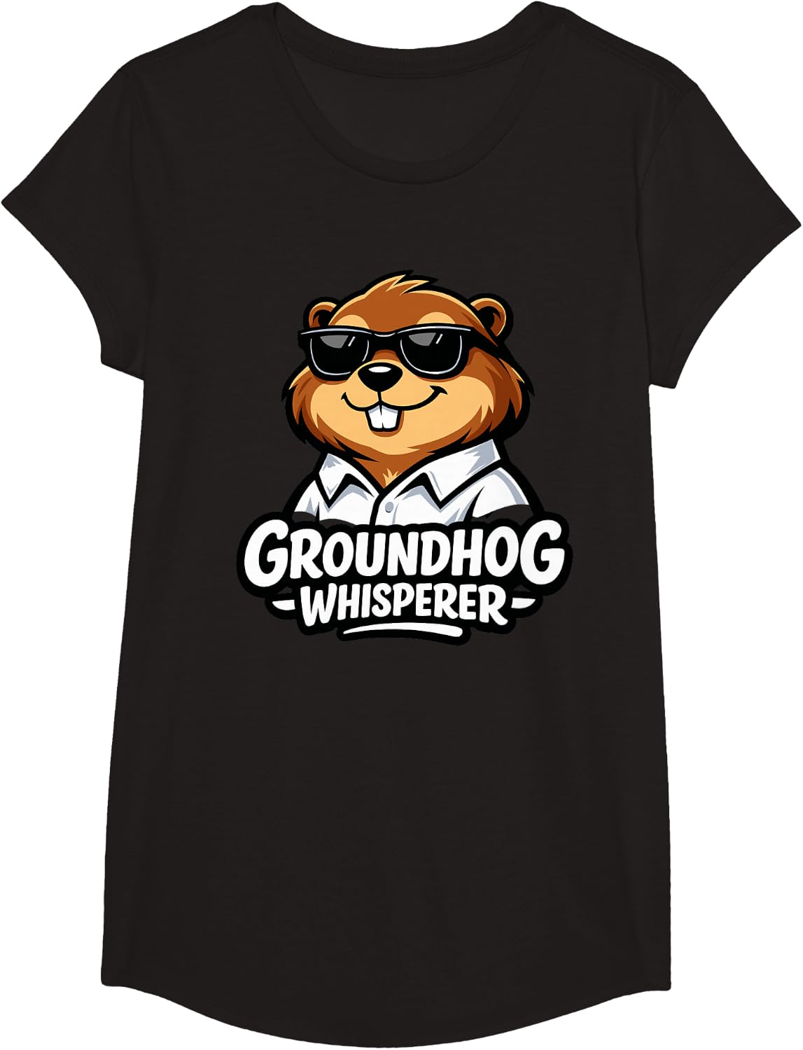 Groundhog T-Shirt - Girls Black