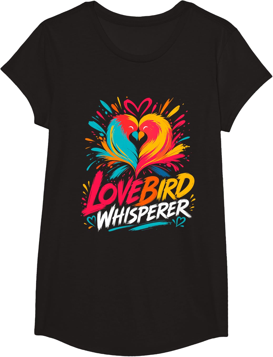 Lovebirds Whisperer Bird Lover Parrot Love Bird Whisperer T-Shirt - Girls Black