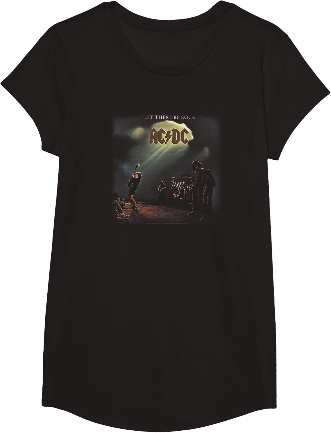 AC/DC - Let There Be Rock International Cover T-Shirt - Girls Black