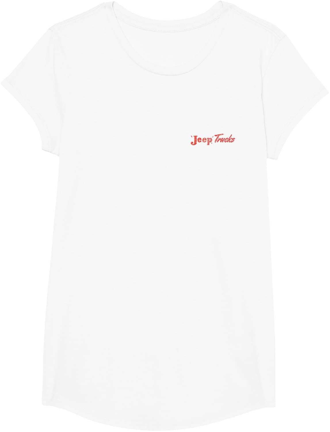 Jeep Trucks Vintage Ad - Officially Licensed T-Shirt - Girls White