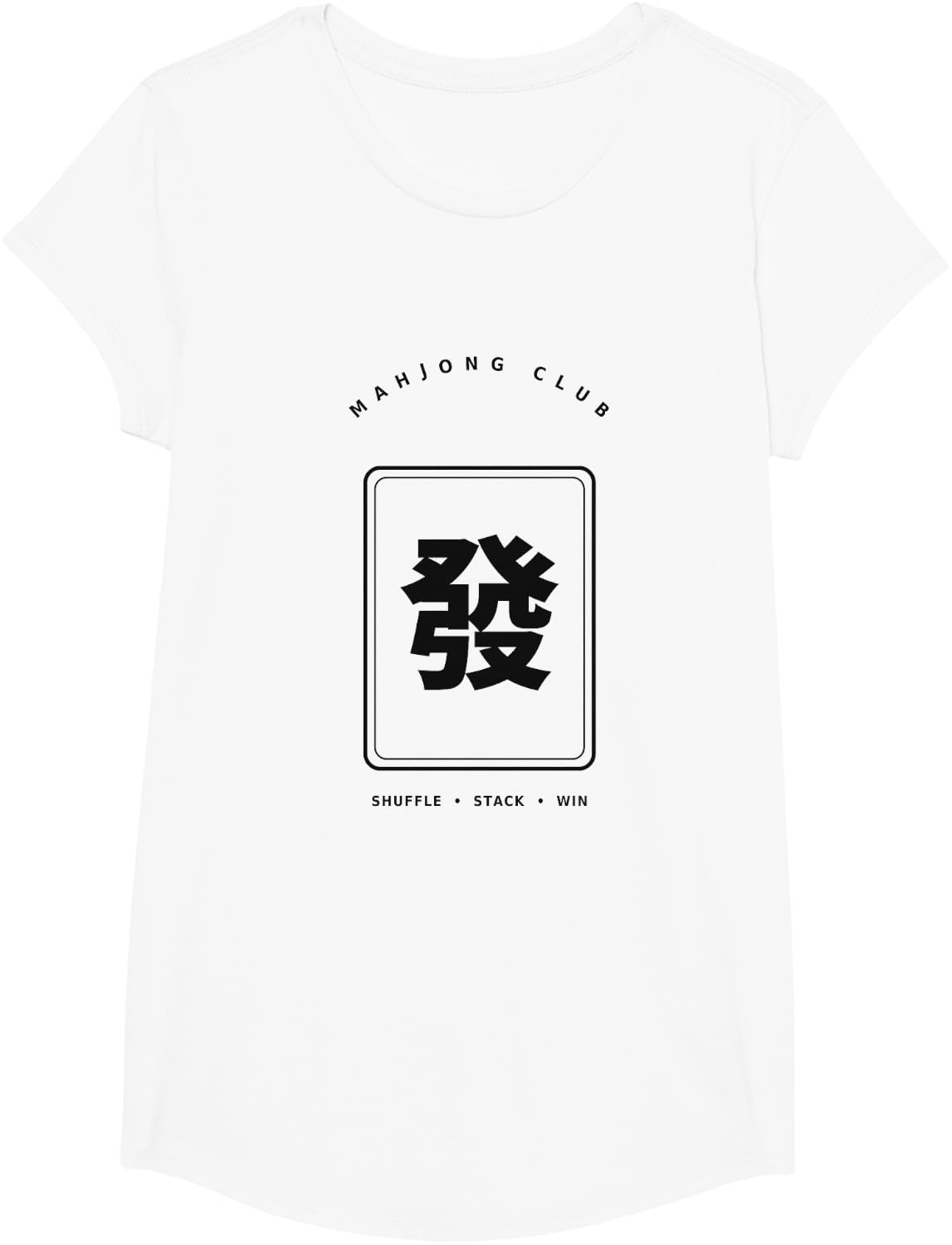 Mahjong Club T-Shirt - Girls White