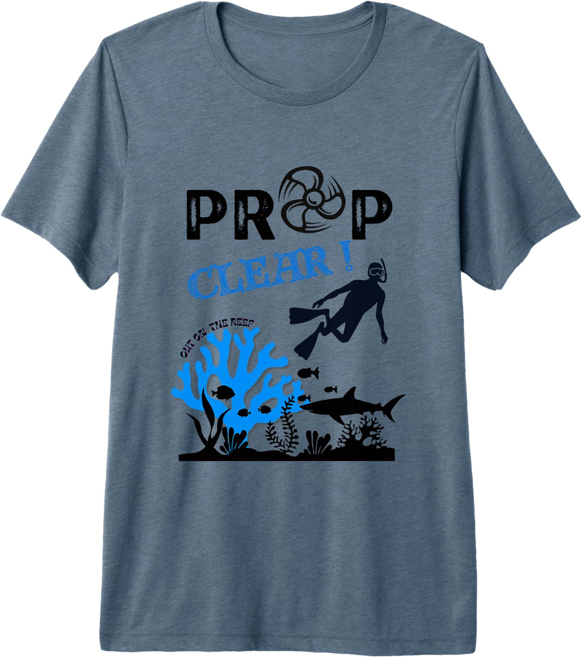 Out On The Reef Prop Clear Awareness for divers Premium Tri-blend T-Shirt - Slate Grey