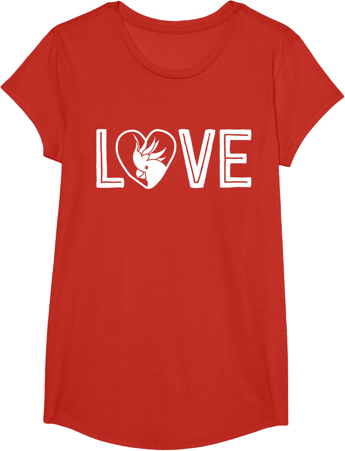 Love Cockatoo Parrot Shirt For Women Kids Parrot Bird Gift T-Shirt - Girls Red