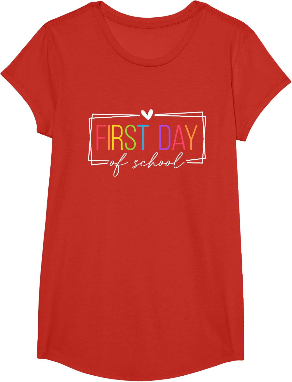 First Day of School Teacher Girls Back to School Women T-Shirt - Girls Red