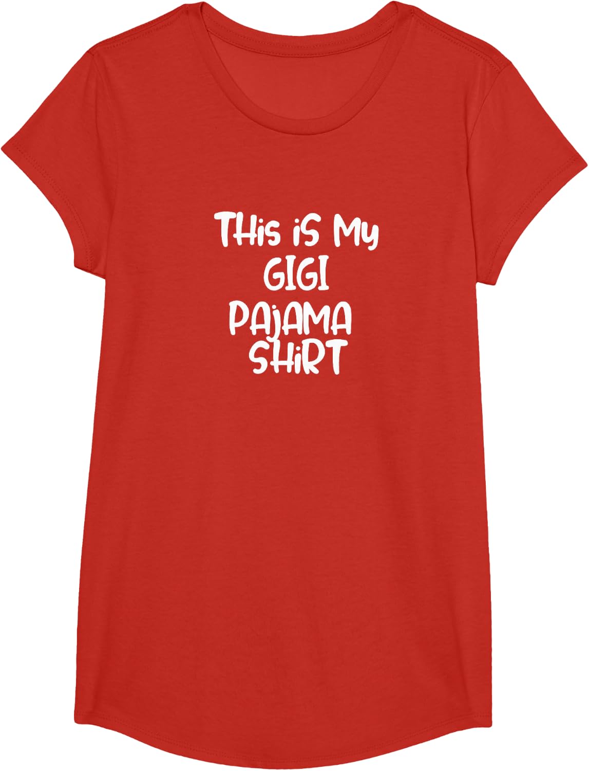 This is My Gigi Pajama Shirt T-Shirt - Girls Red