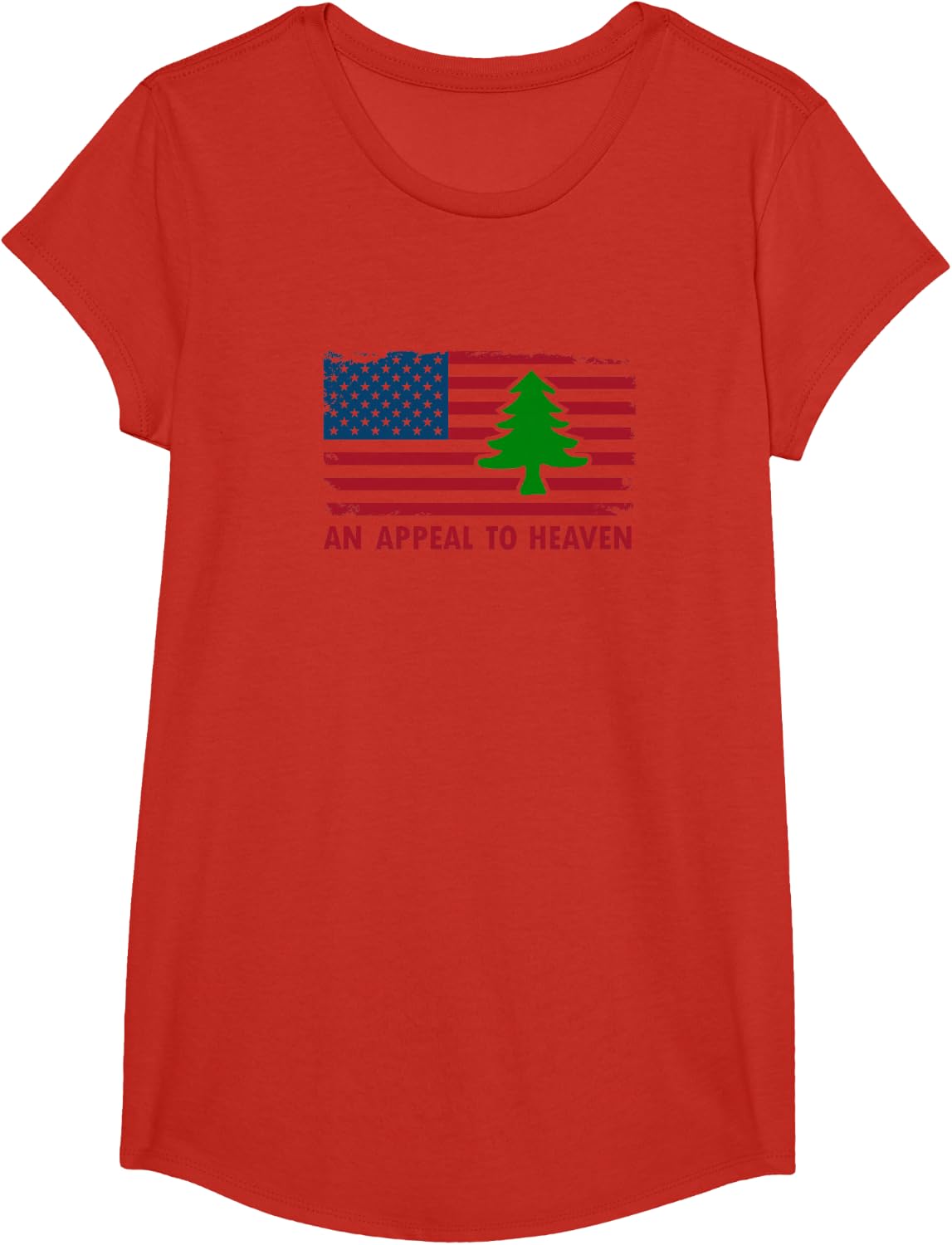 an appeal to heaven revolution historical patriotic USA flag T-Shirt - Girls Red