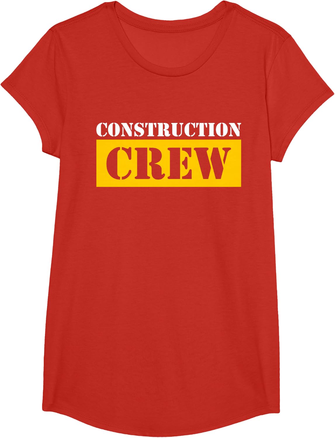 Construction Crew & Highway Worker T-Shirt - Girls Red