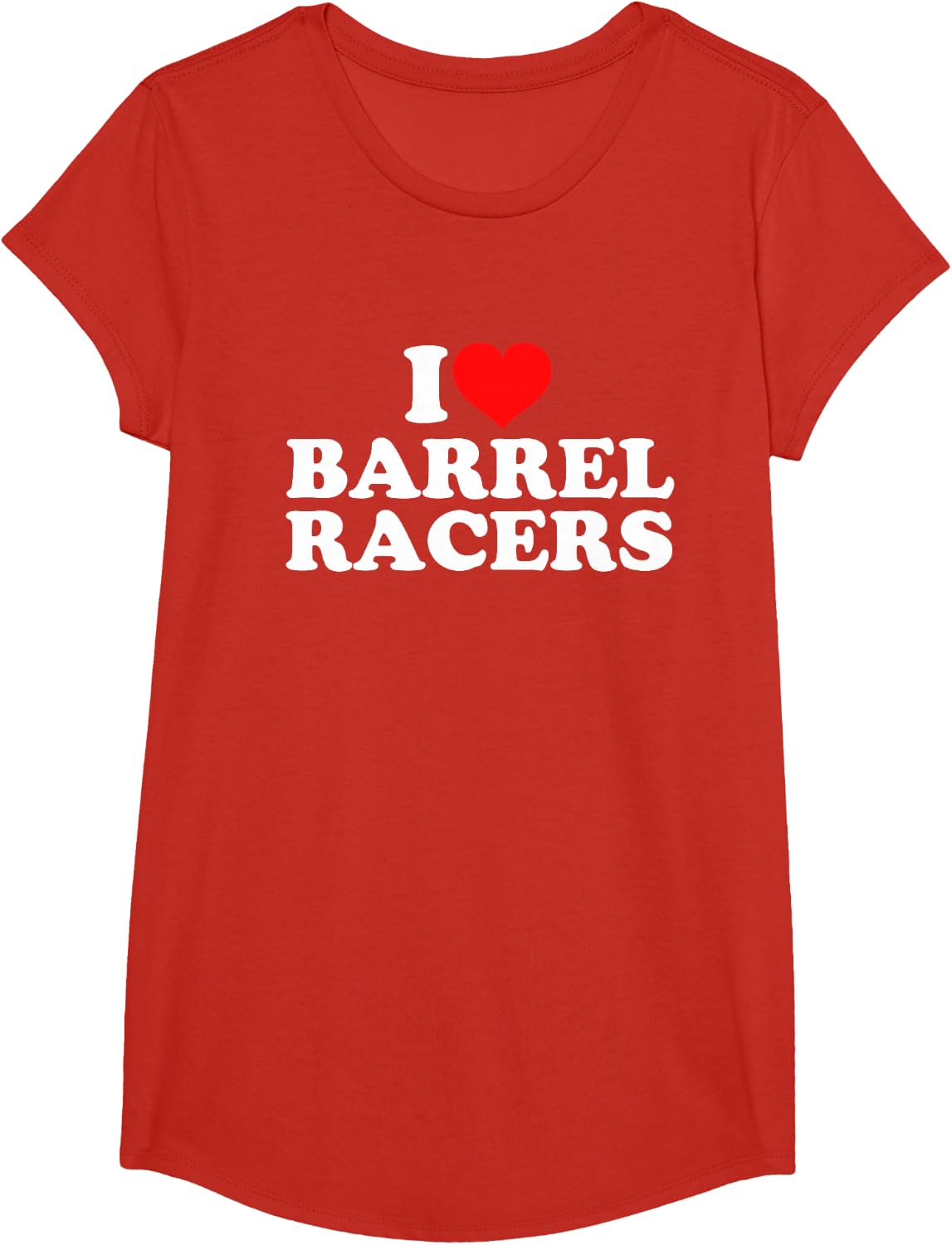 I Love Barrel Racers T-Shirt - Girls Red