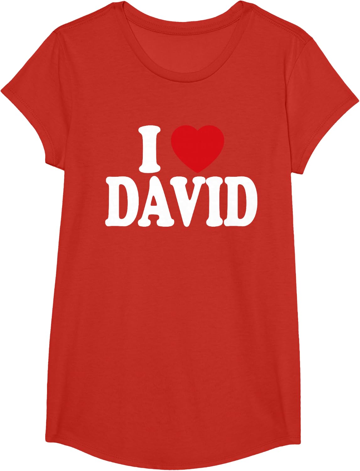 I HEART LOVE DAVID T-Shirt - Girls Red