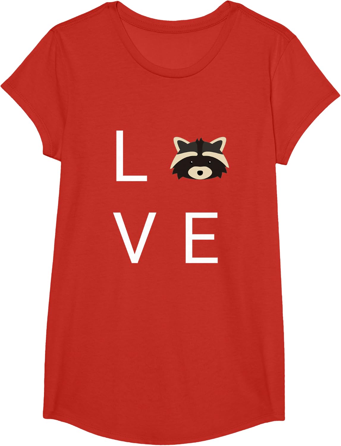 Raccoon Love - Trash Panda T-Shirt - Girls Red