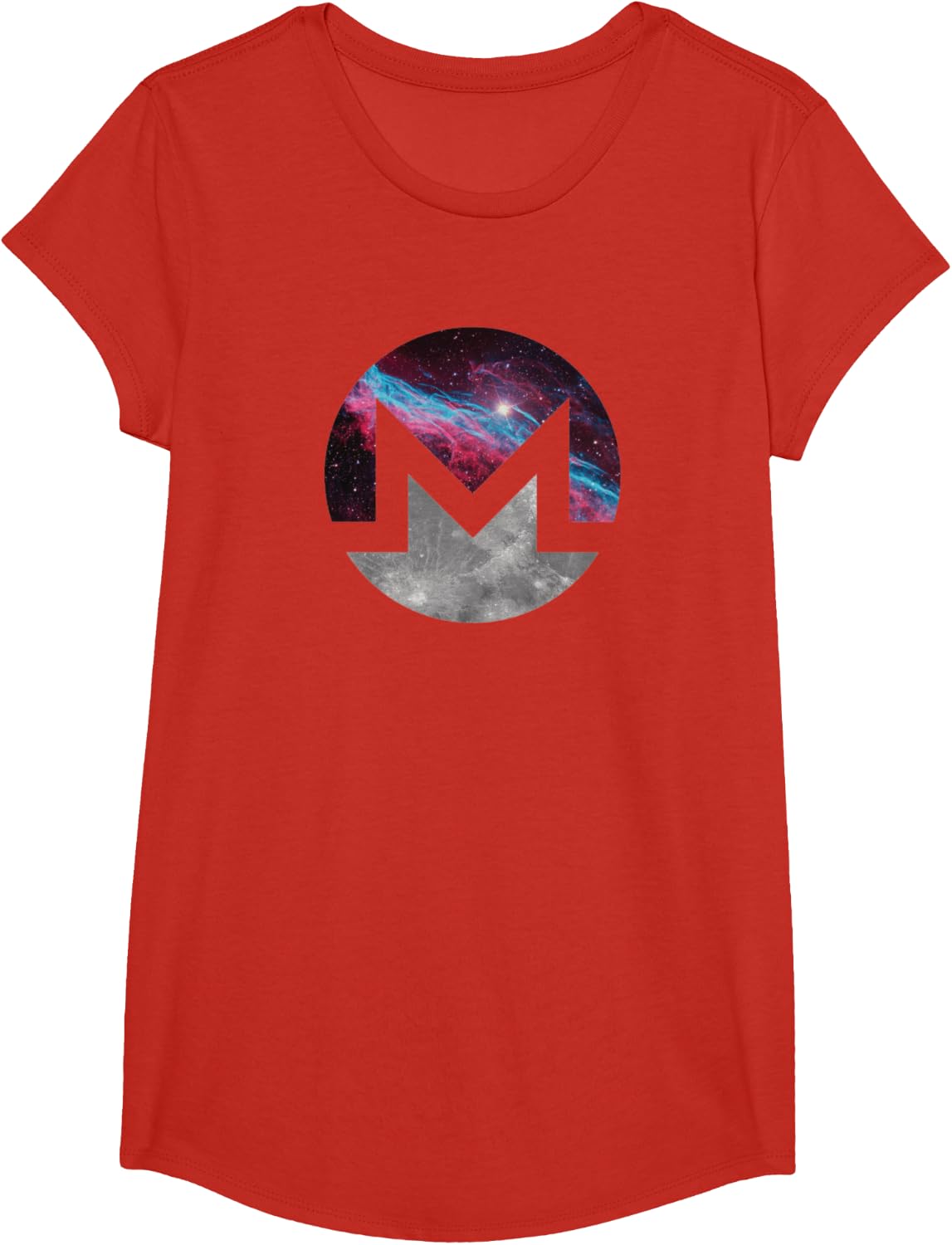 Deep Space Galactic Monero Shirt for Men Women Kids T-Shirt - Girls Red