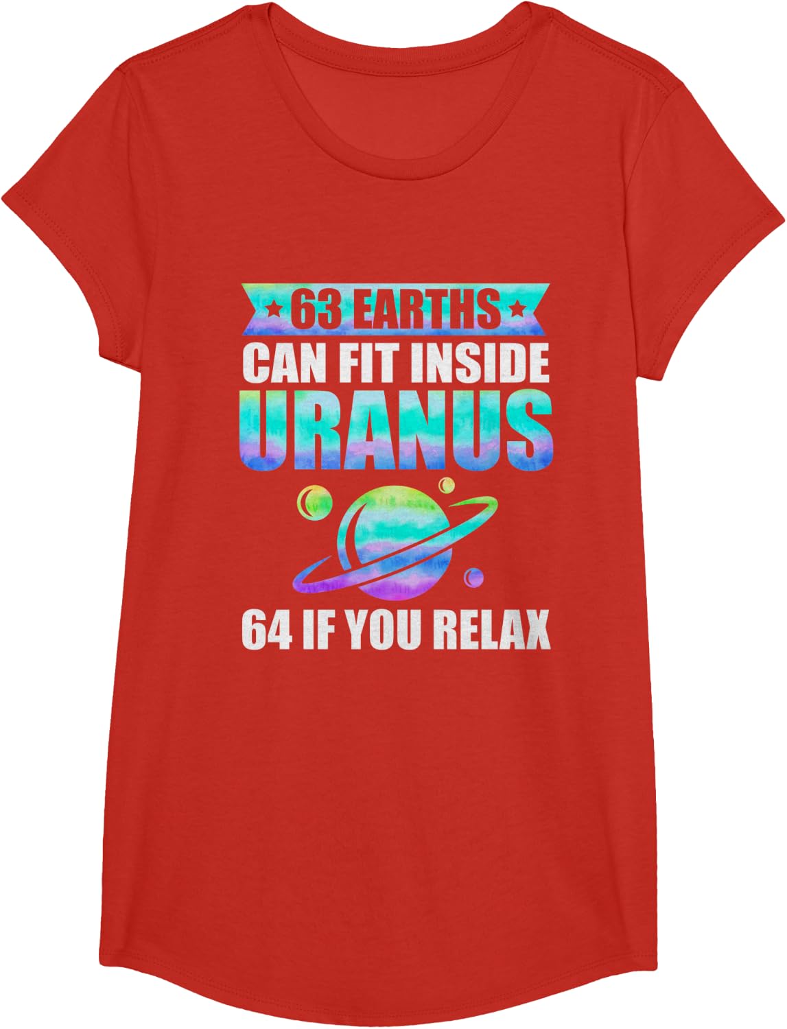 Funny Astronomy Uranus Astronomer Astrophysics T-Shirt - Girls Red
