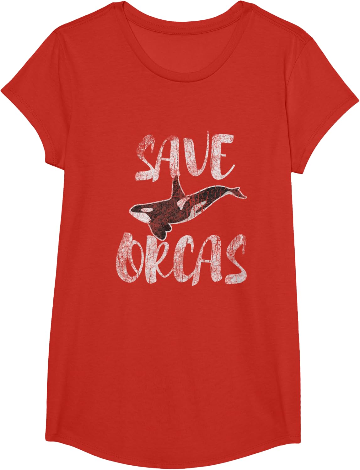 Save Orcas Killer Whale Sea Pandas Seapark - T shirt, Tee T-Shirt - Girls Red
