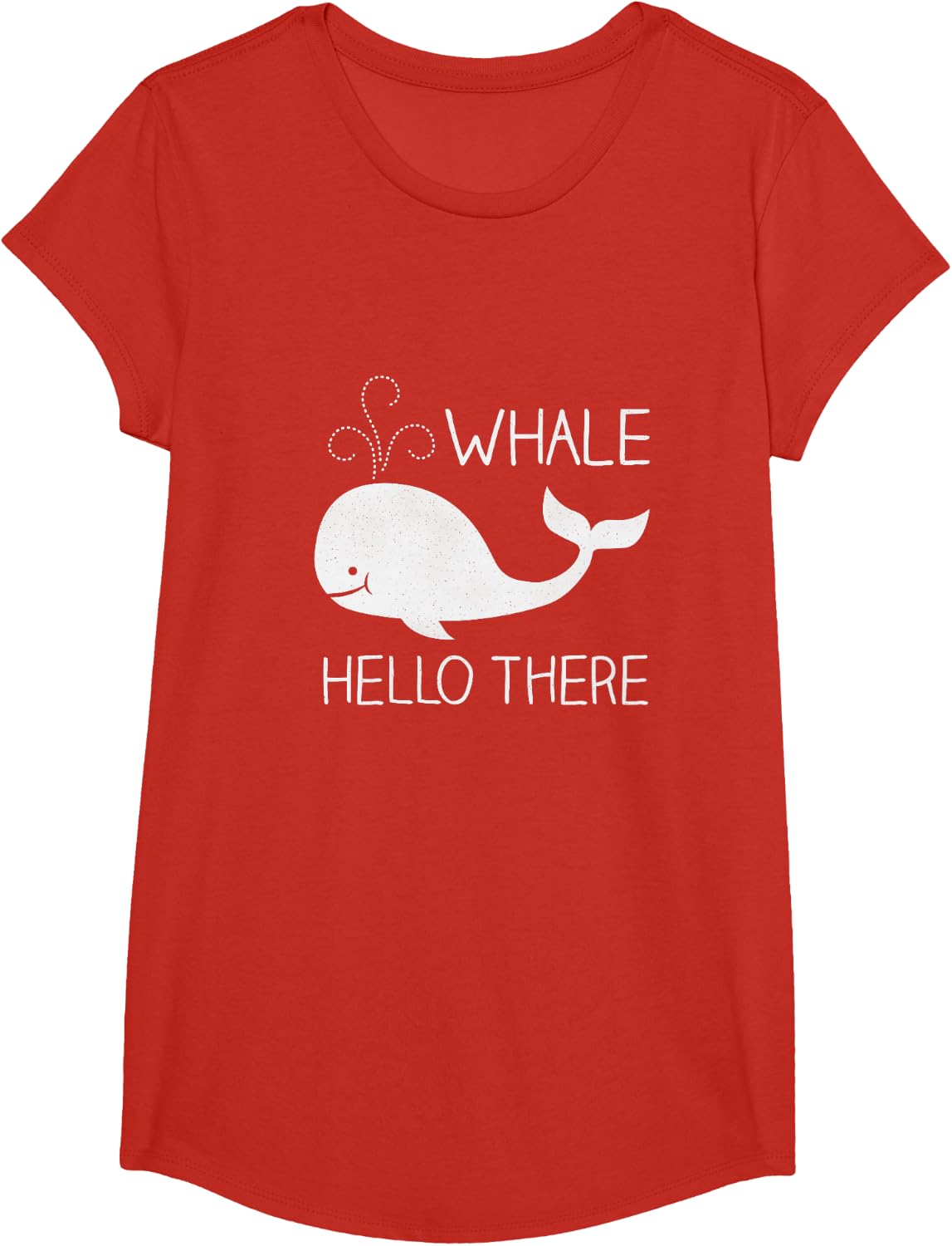 Whale Hello There Funny and Cute Save Whale T-Shirt - Girls Red