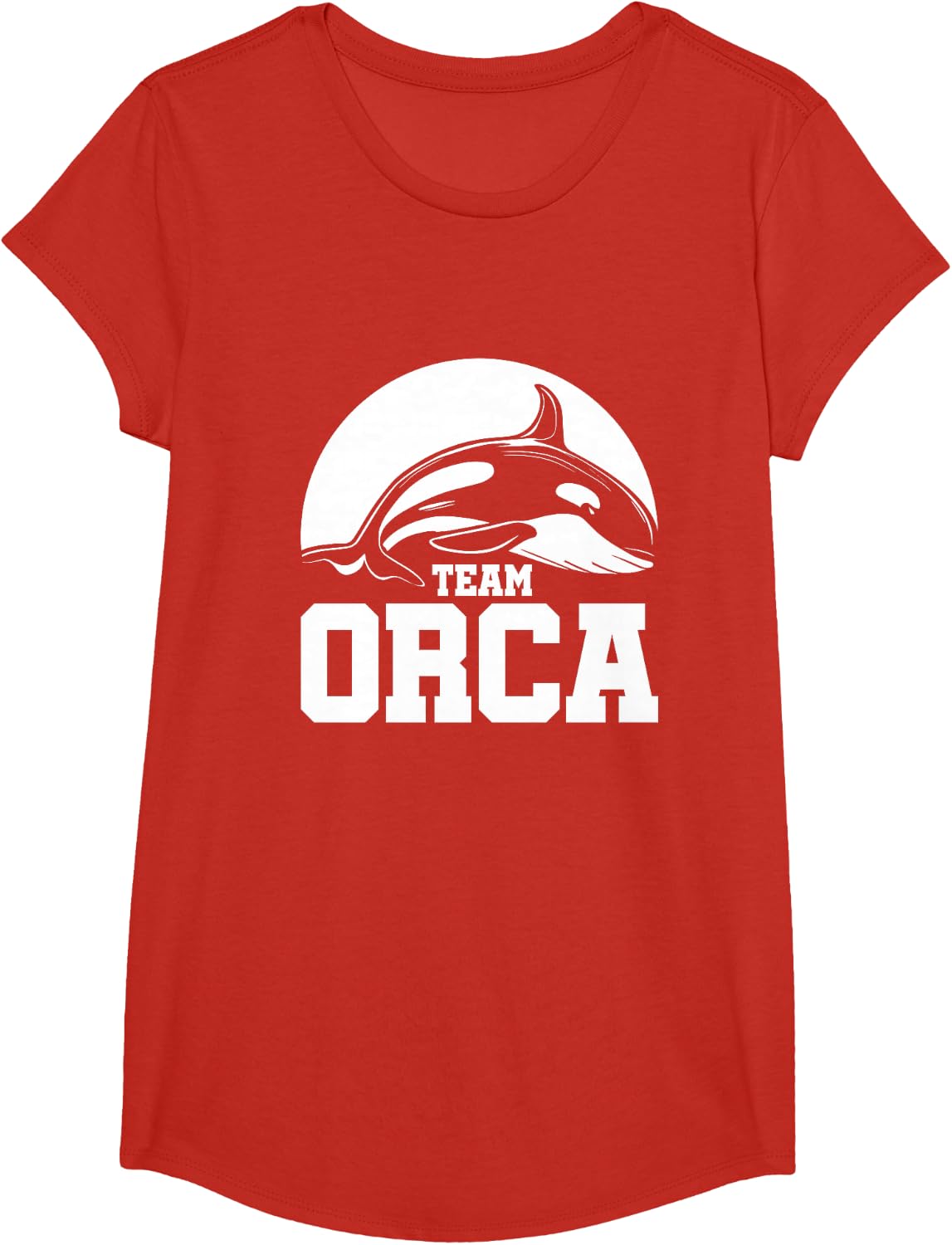 Team Orca Orcas Whale Lover T-Shirt - Girls Red