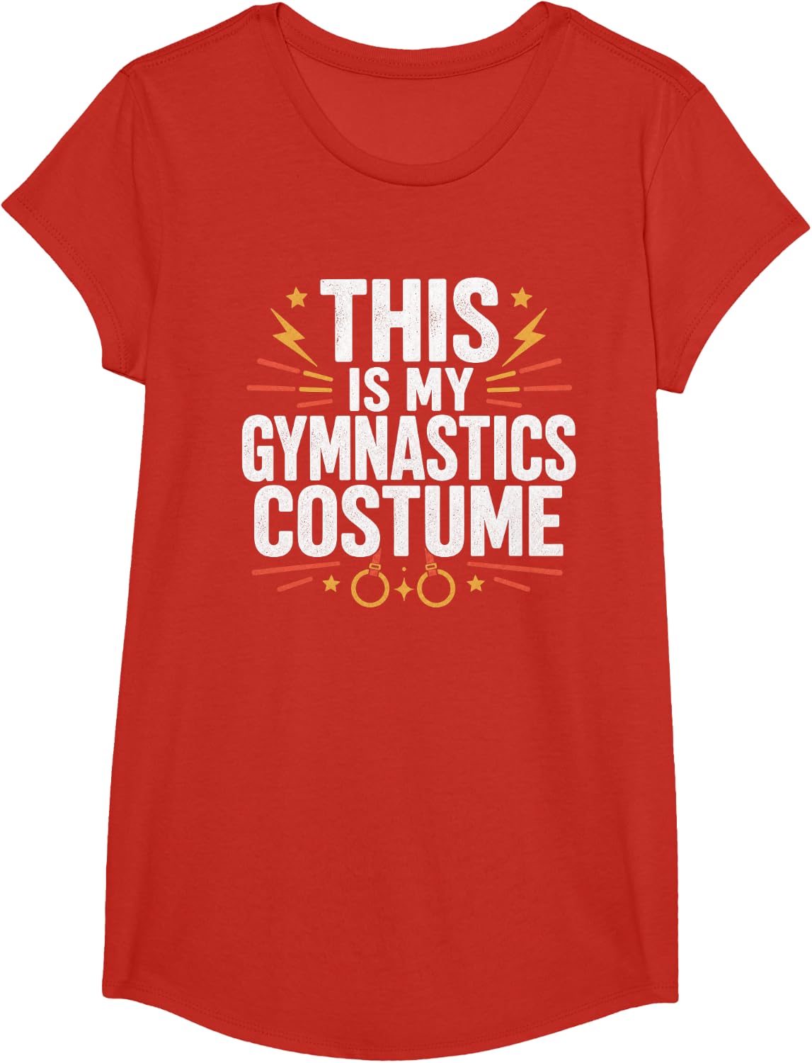 Gymnastics Costume Halloween T-Shirt - Girls Red