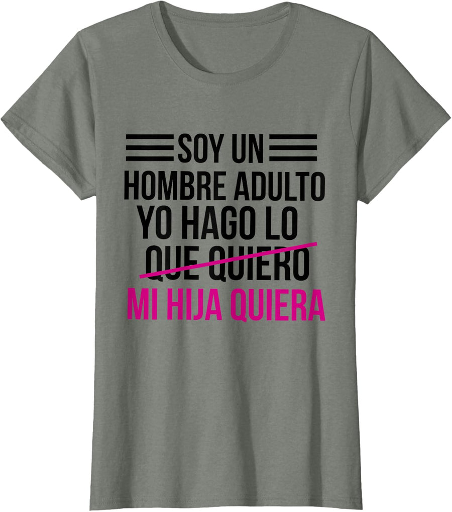 Dia Del Padre Regalo para Papa En Espanol Frase Chistosa T-Shirt - Olive Heather