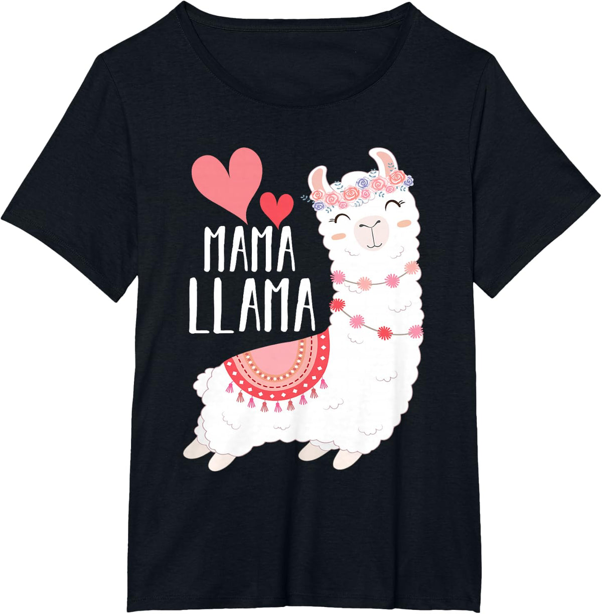 Mama Llama - Funny Mother Mom T-Shirt - Black