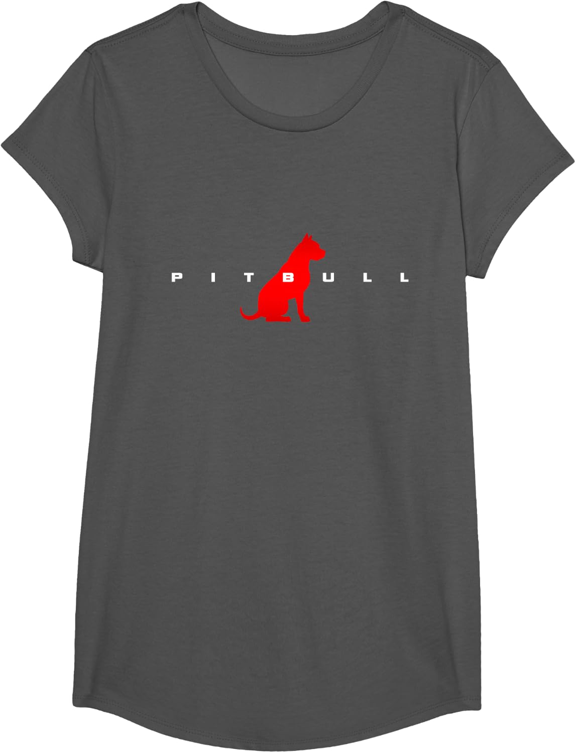 Pitbull Terrier Dog T-Shirt Pit Bull Tee For Men Women Dog Lover Gift - Girls Asphalt Grey