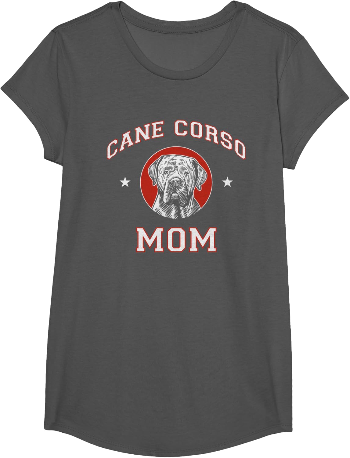Cane Corso Mom Dog Mother T-Shirt - Girls Asphalt Grey
