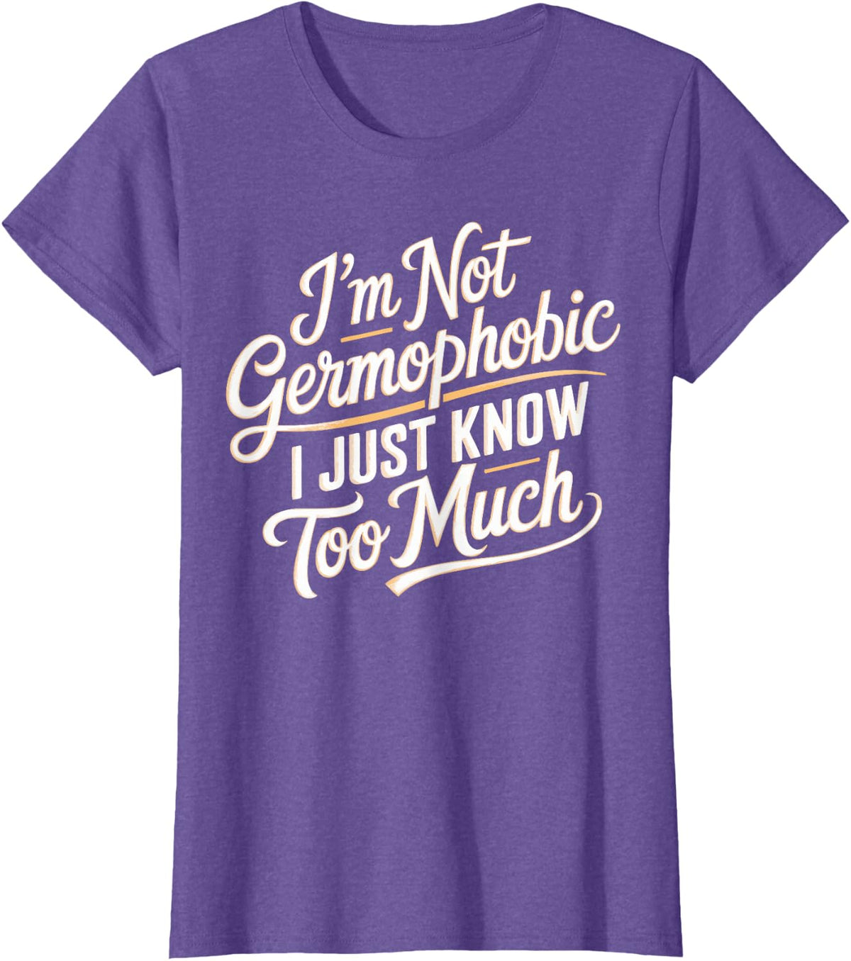 Infection Control Germs Germophobe Infection Control Nurse T-Shirt - Purple Heather