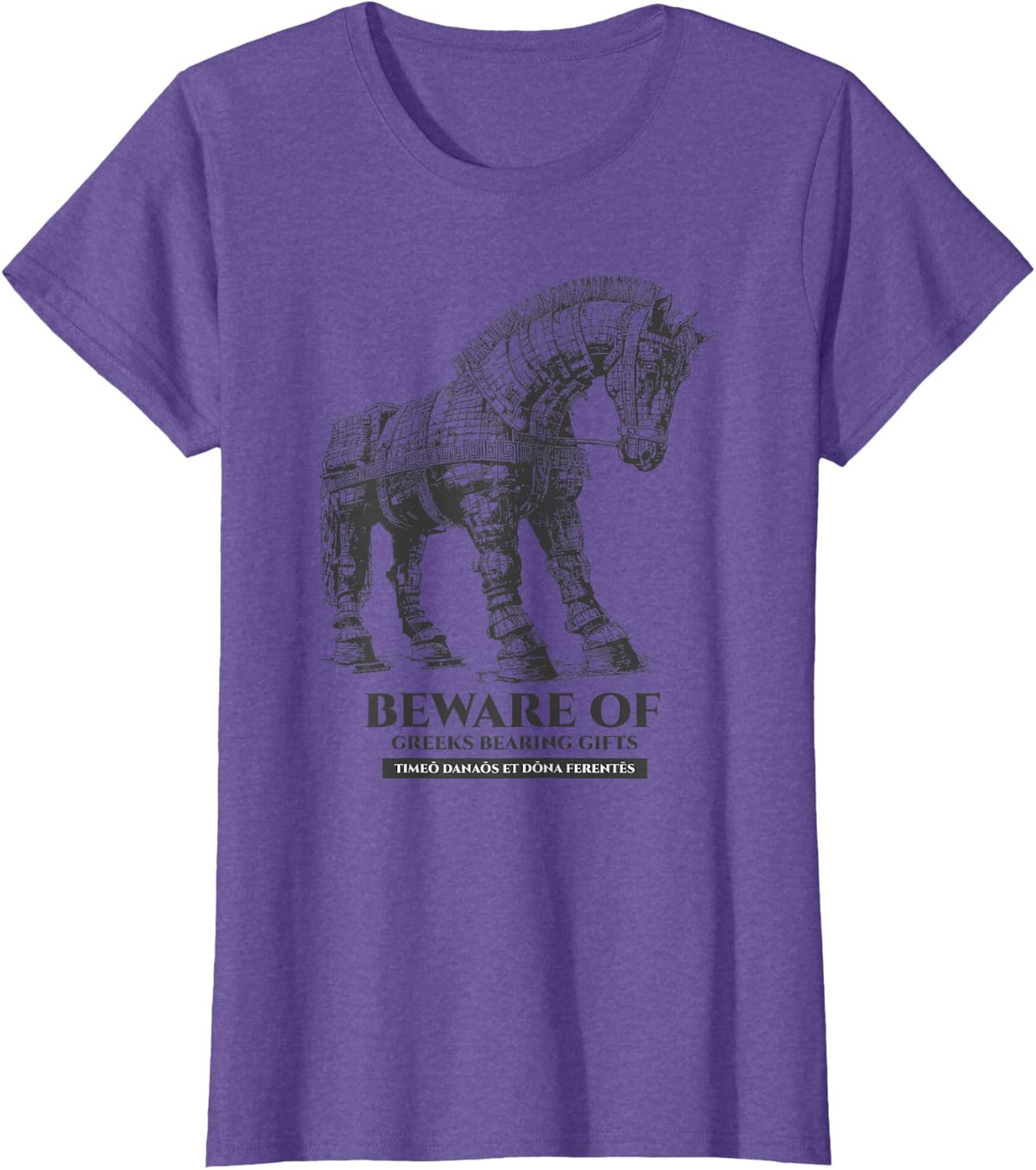 Chapter Keepers Unisex-Adults Greek Mythology T-Shirt - Grey, Small, Short Sleeve - Purple Heather