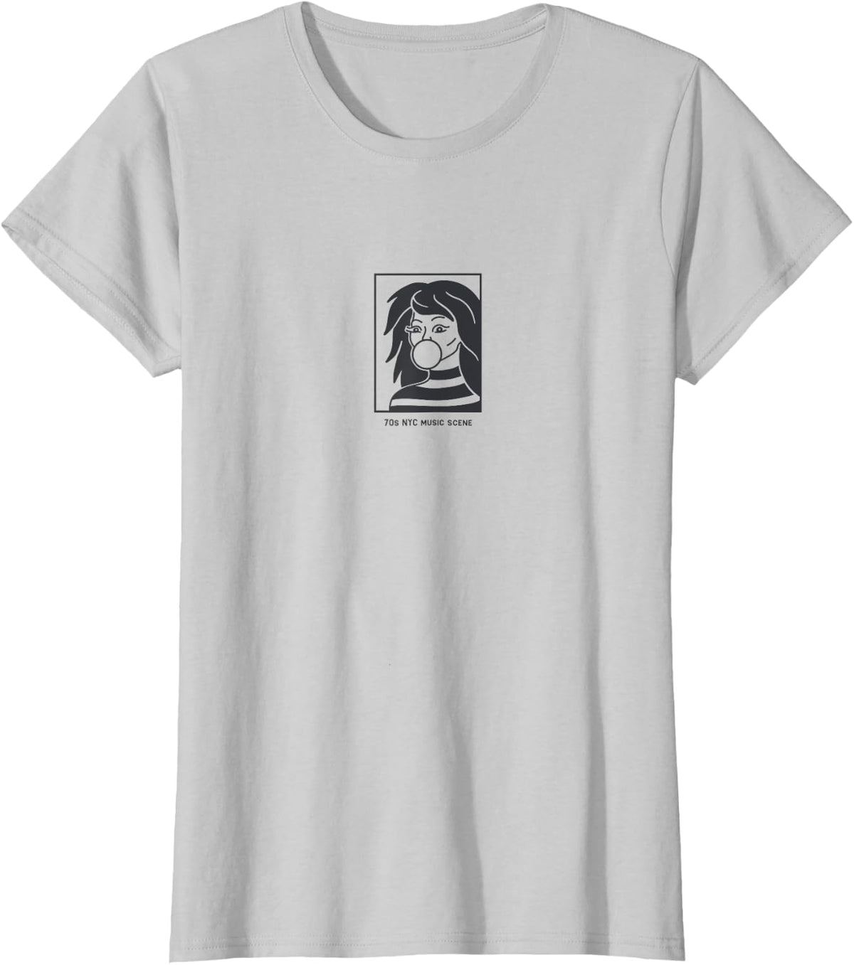 Minimalist art for music aficionado. Punk rock in the 70s T-Shirt - Silver Grey