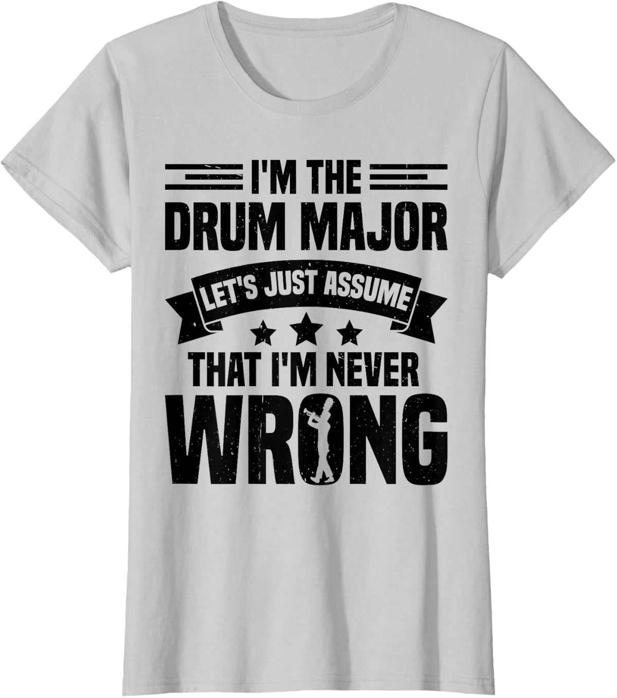 Drum Major Mace White Marching Band Gloves Leather Drum Major T-Shirt - Unisex-Adult, Small, White, Short Sleeve, Modern,