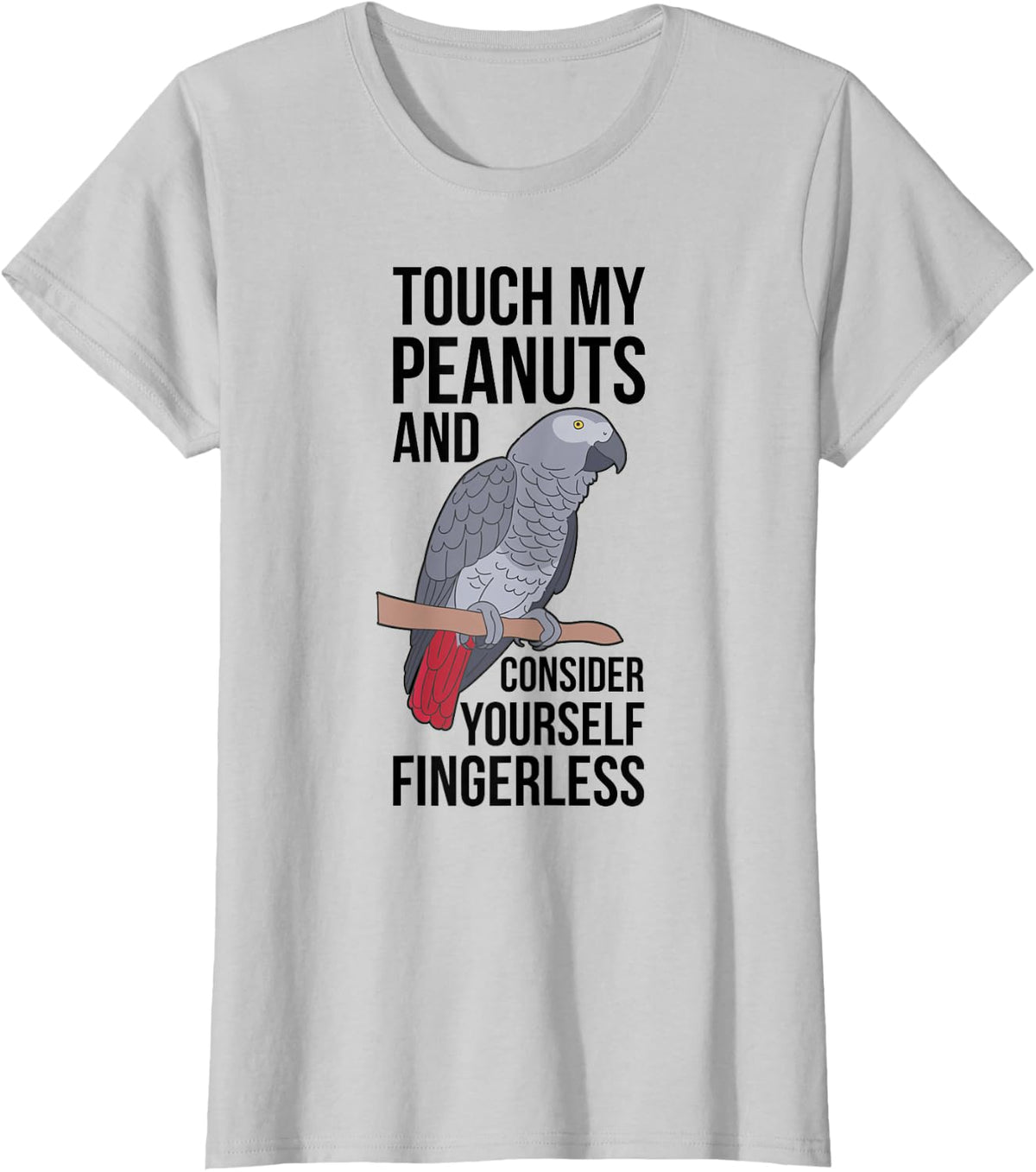 African Grey Parrot Owner Funny African Grey Dad T-Shirt - Silver Grey