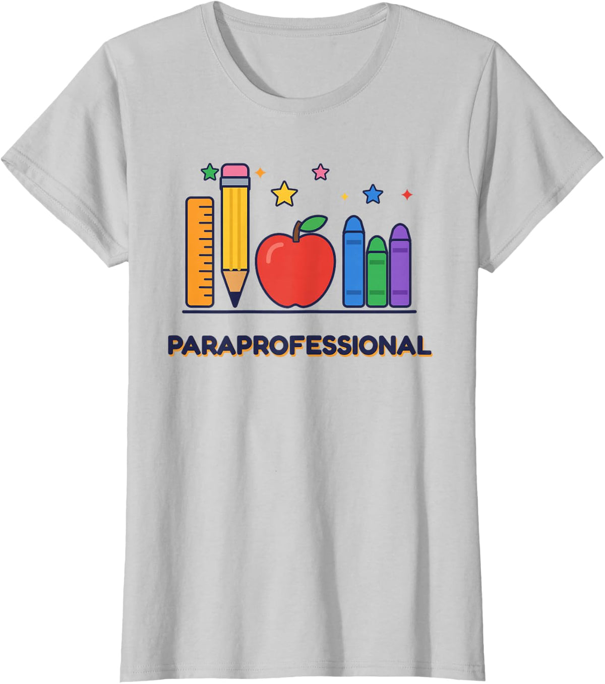Paraprofessional Gifts Teacher Aide para Educator Women T-Shirt - Silver Grey