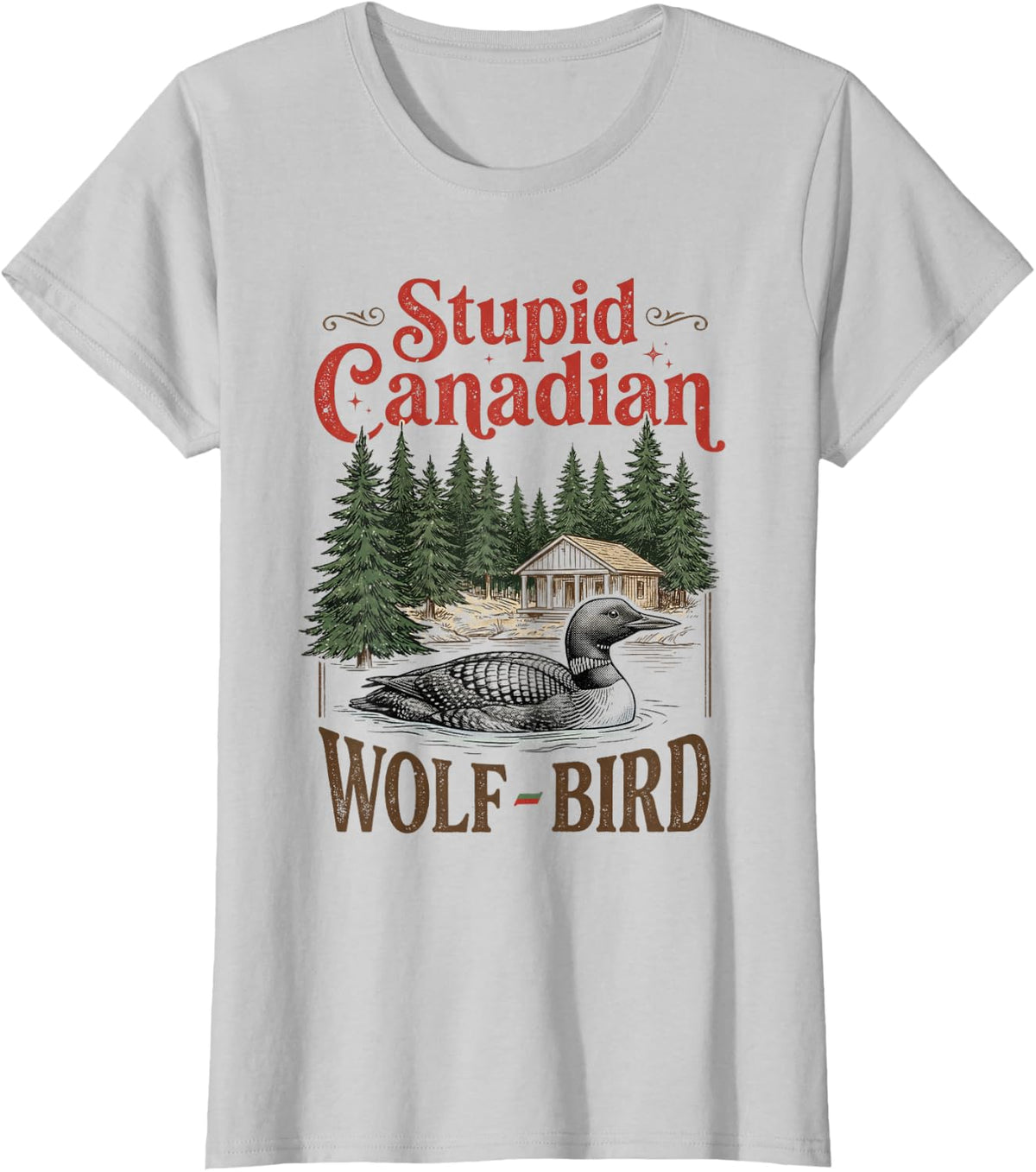 Heated Loon Hockey Meme T-Shirt - Silver Grey