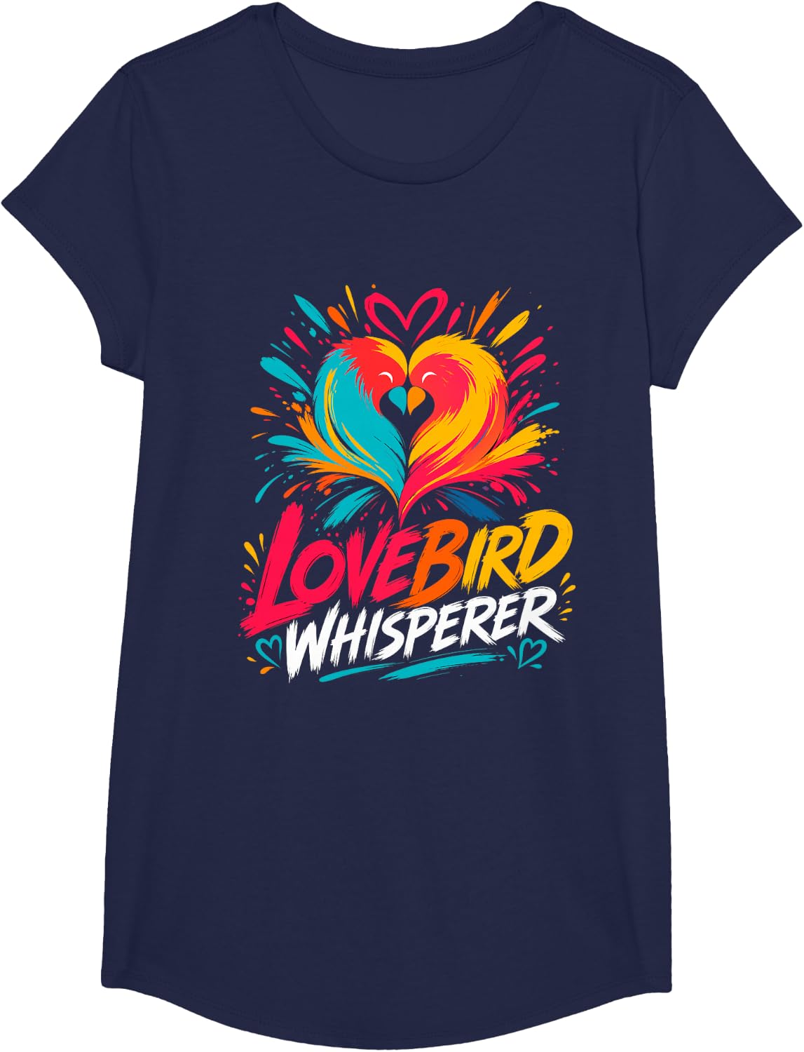 Lovebirds Whisperer Bird Lover Parrot Love Bird Whisperer T-Shirt - Girls Navy Blue