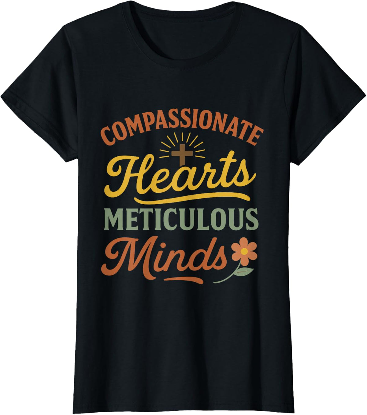 Forensic Nurse Practitioner Compassionate Hearts Coroner T-Shirt - Black