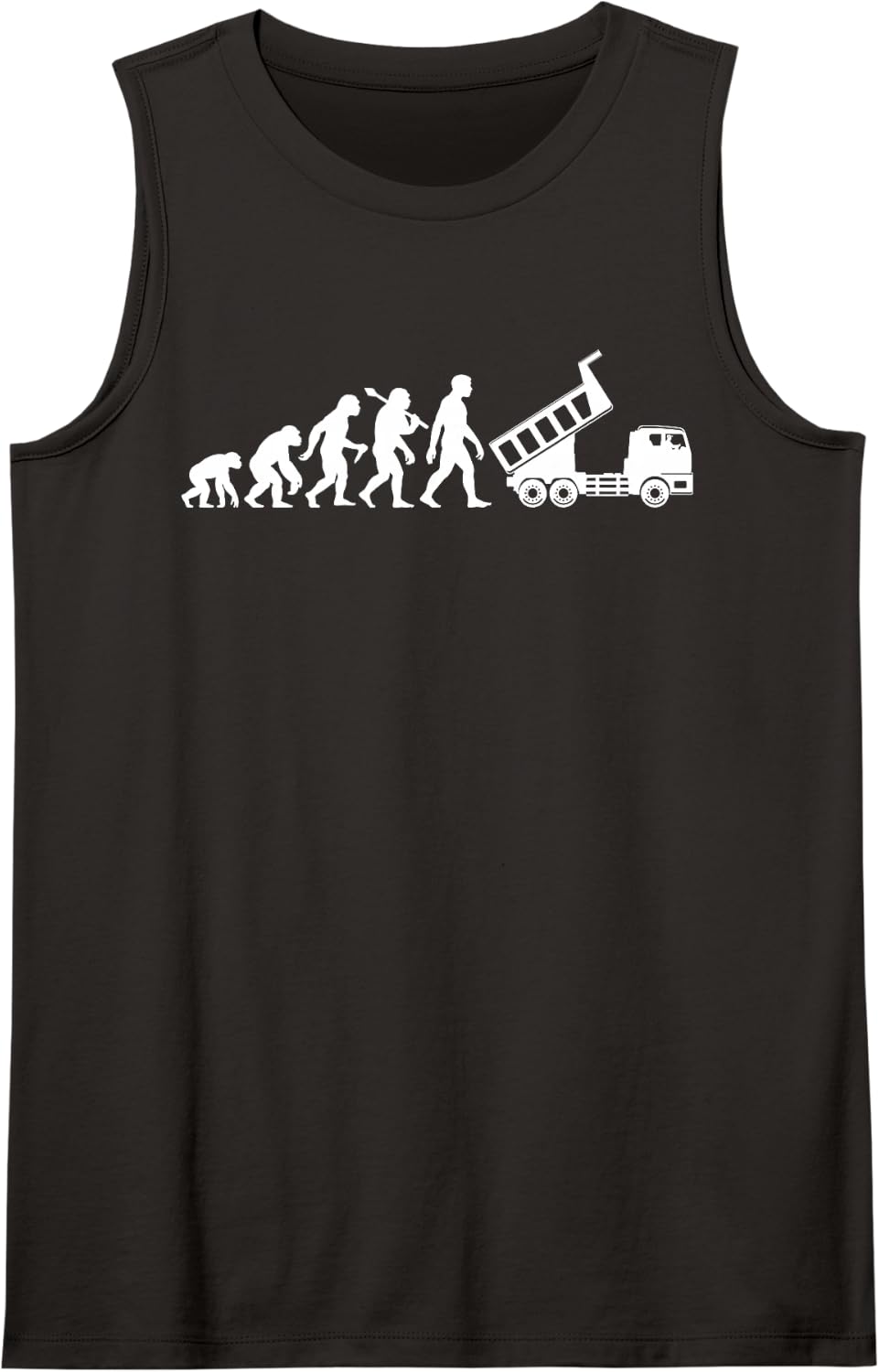 Dump Truck Driver Evolution for Heavy Equipment Operators Tank Top - Black