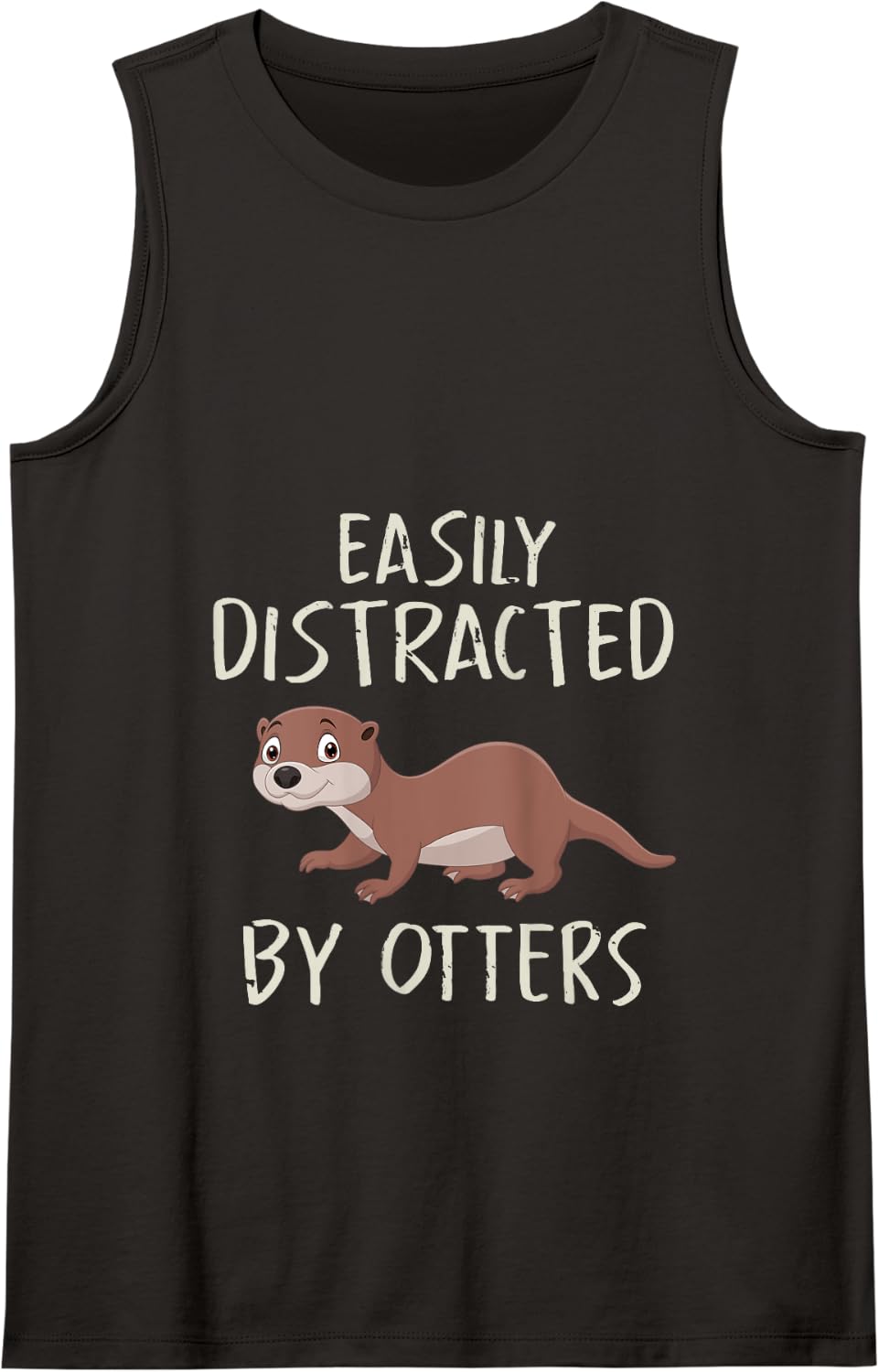 Funny Otters Lover Easily Distracted By Otters Tank Top - Black