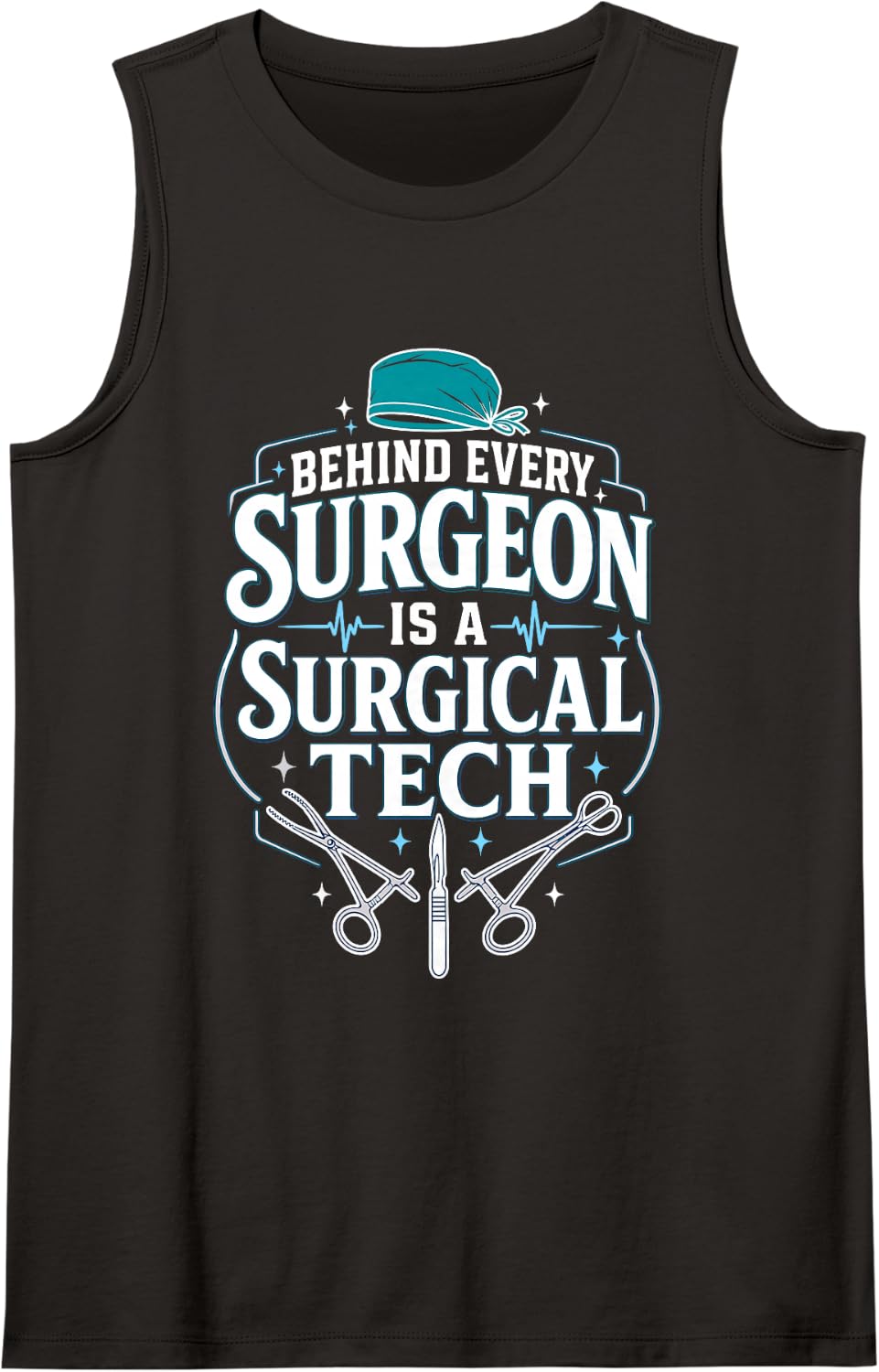 Surgeon Not A Surgical Tech Scrub Nurse Operating Room Sleeveless Tank Top - Black