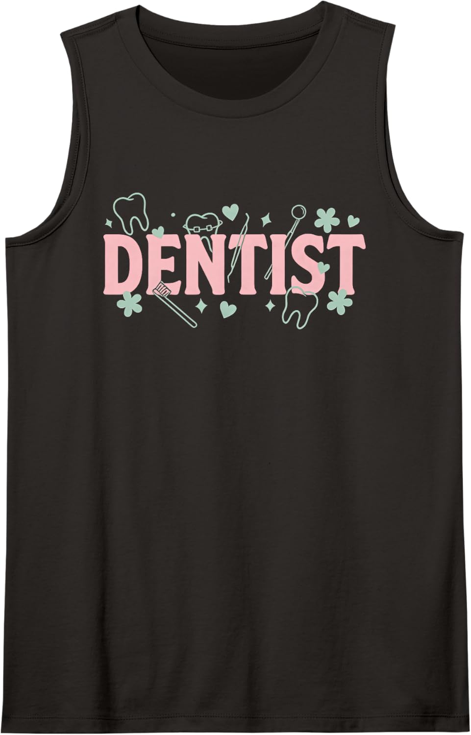 Dentist Dentistry Odontology Dental Surgeon Oral Health Care Sleeveless Tank Top - Black