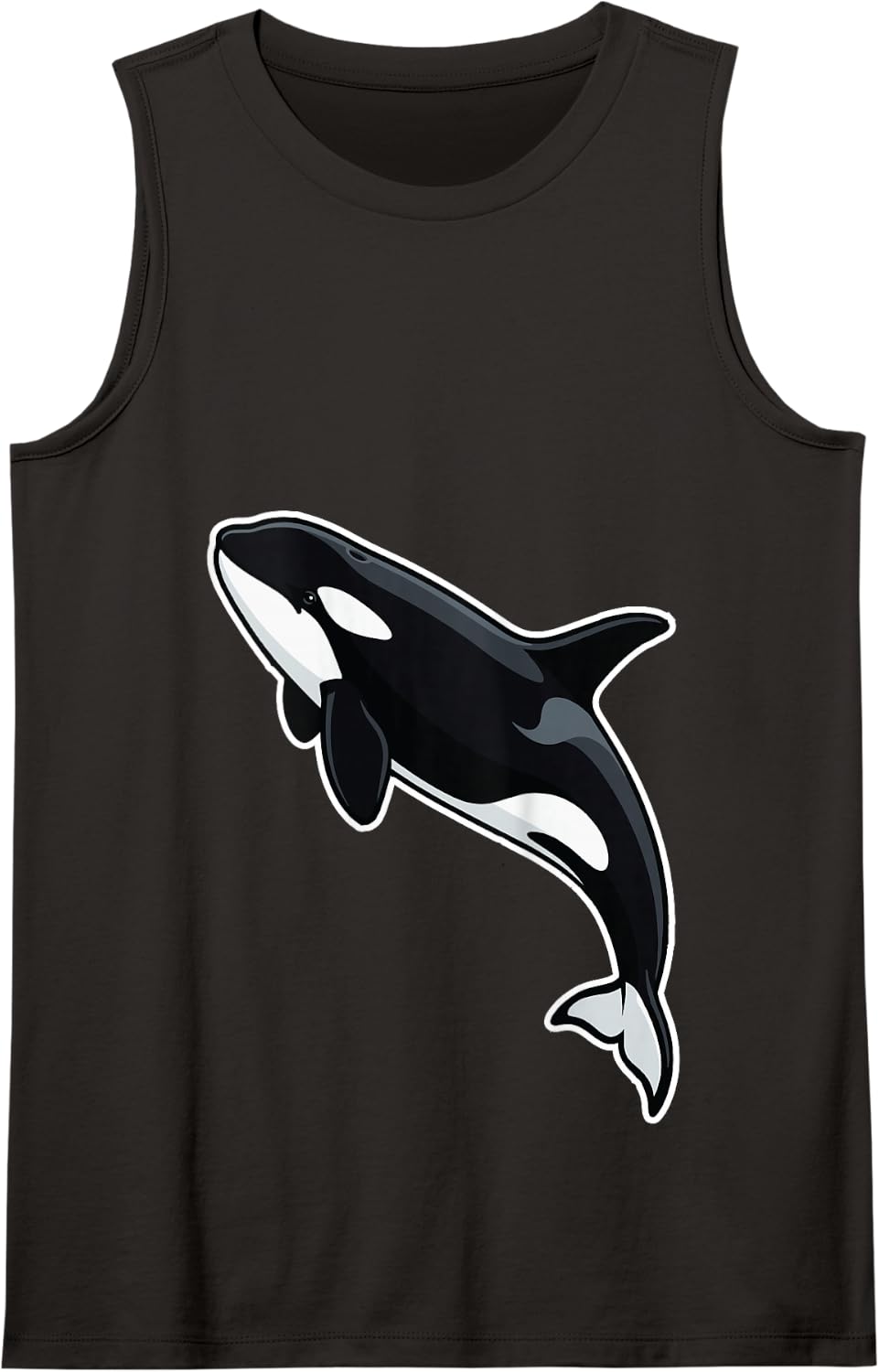 Orca Whale Ocean Wildlife Marine Animal Design Tank Top - Black