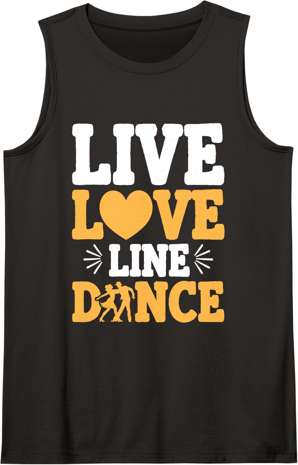 Live Love Line Dance Funny Line Dancer Sleeveless Tank Top - Black
