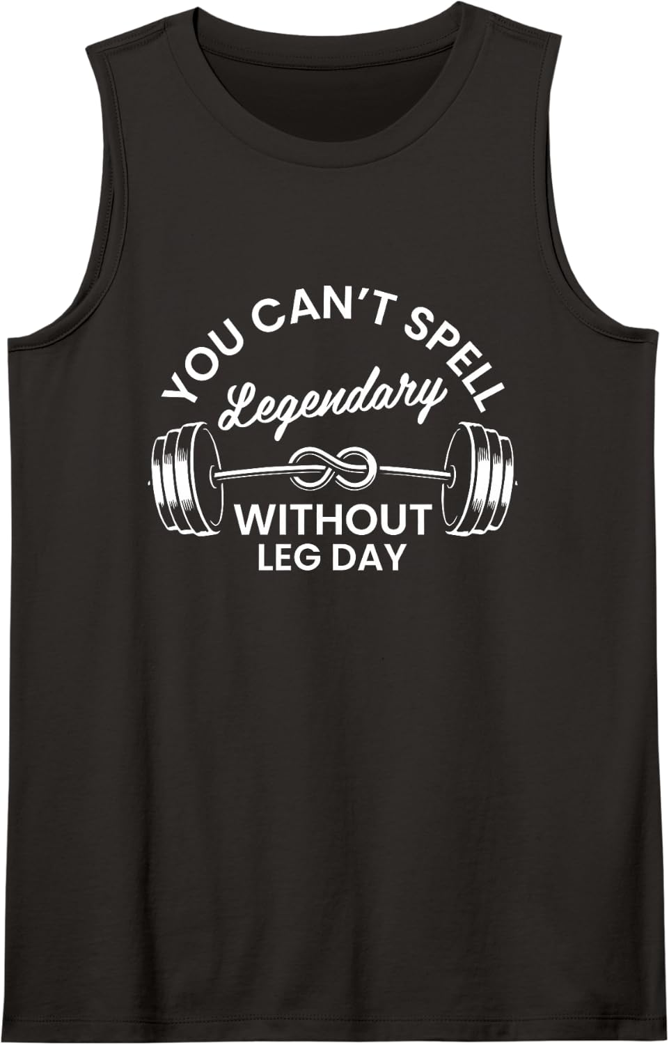 Leg Day Gym Workout Fitness Weight-Lifting Bodybuilding Sleeveless Tank Top - Black