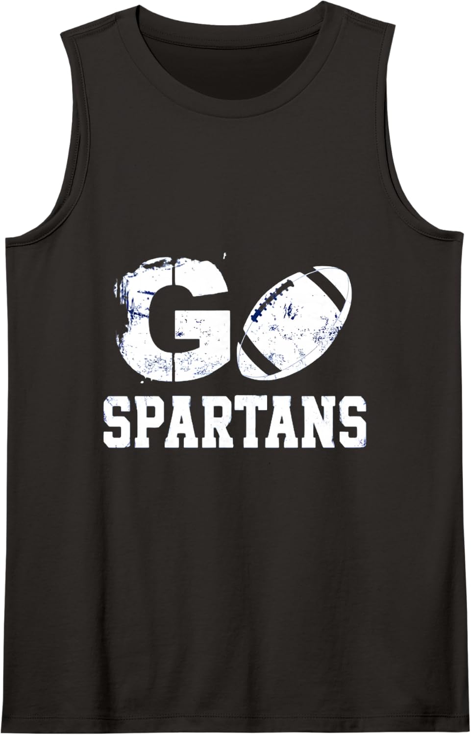 Go Spartans Football Vintage Tank Top - Black