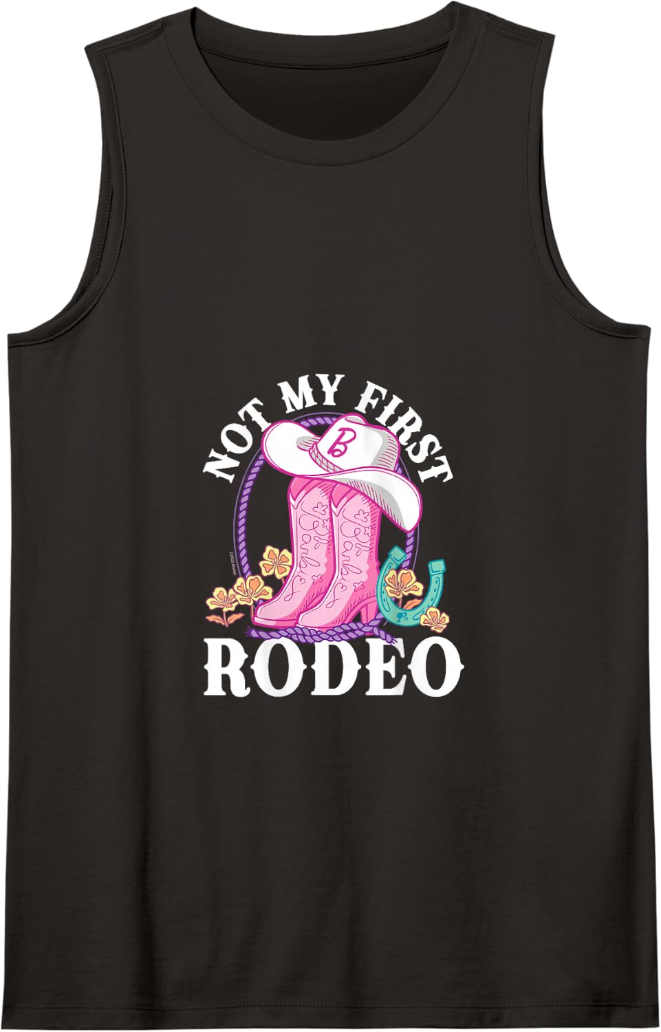 Barbie - Not My First Rodeo Tank Top - Black